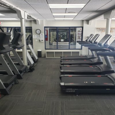 row of treadmills